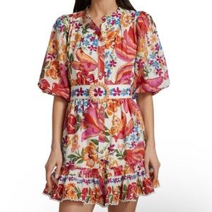 Farm Rio Spring Bananas Floral Dress Size Medium